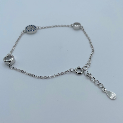 Sterling Silver Evil Eye Bracelet