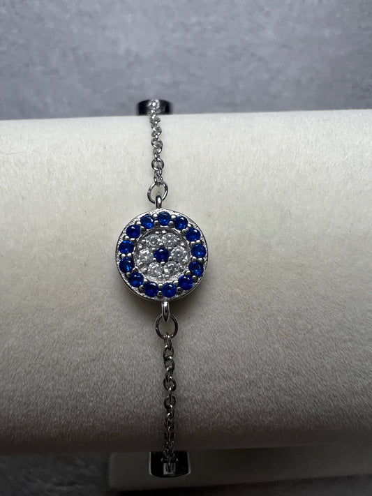 Sterling Silver Evil Eye Bracelet