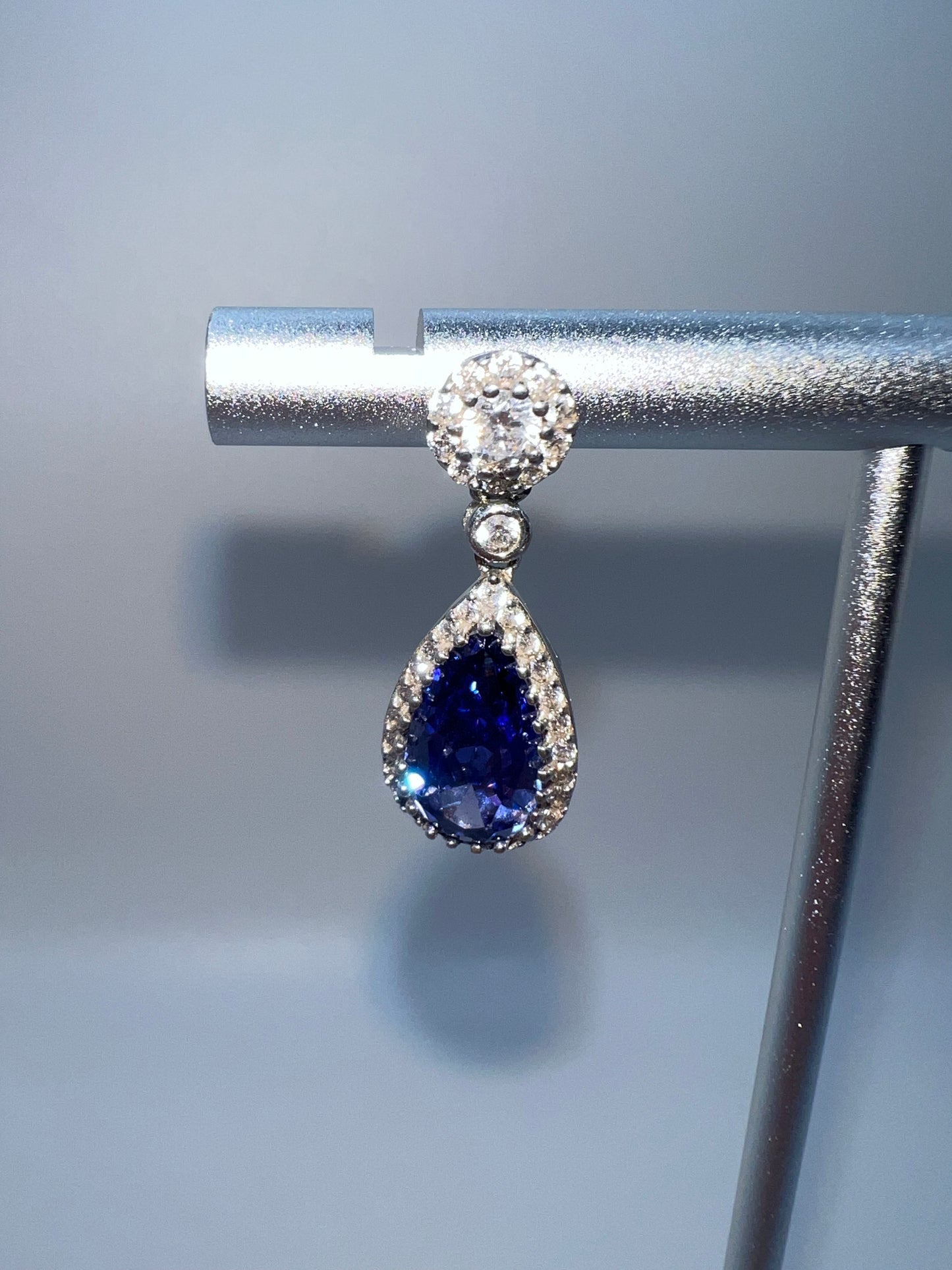 Sterling Silver Blue Crystal Earrings